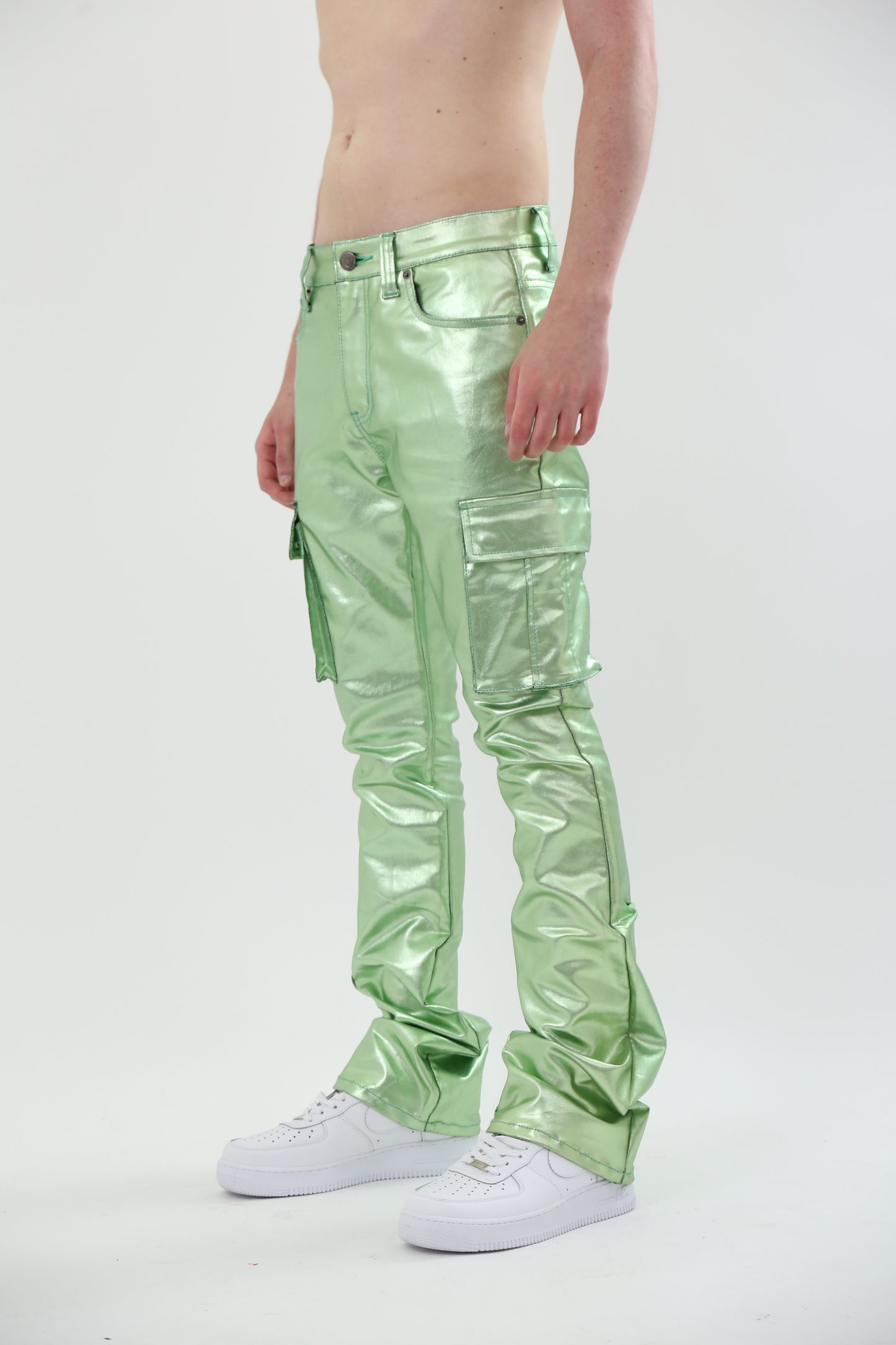 ASJ8069 METALLICA DIP STACKED JEANS