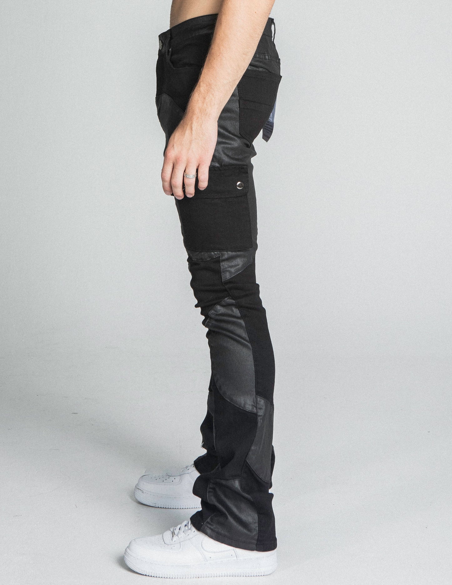 AJ40SK COLOR BLOCK STACKED JEANS