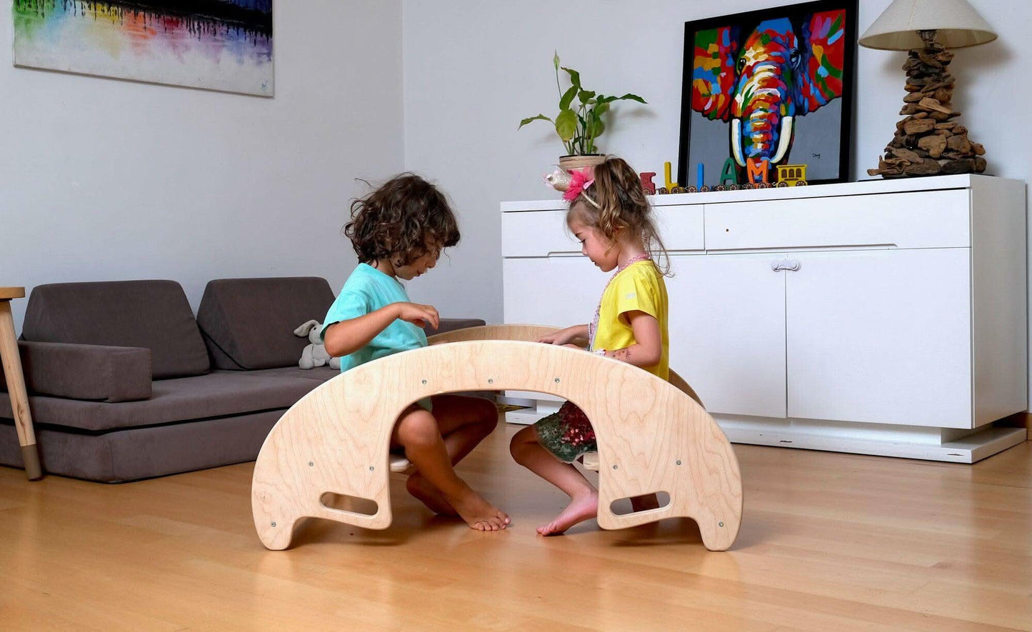 2in1 Montessori Seesaw and Table Chair Set
