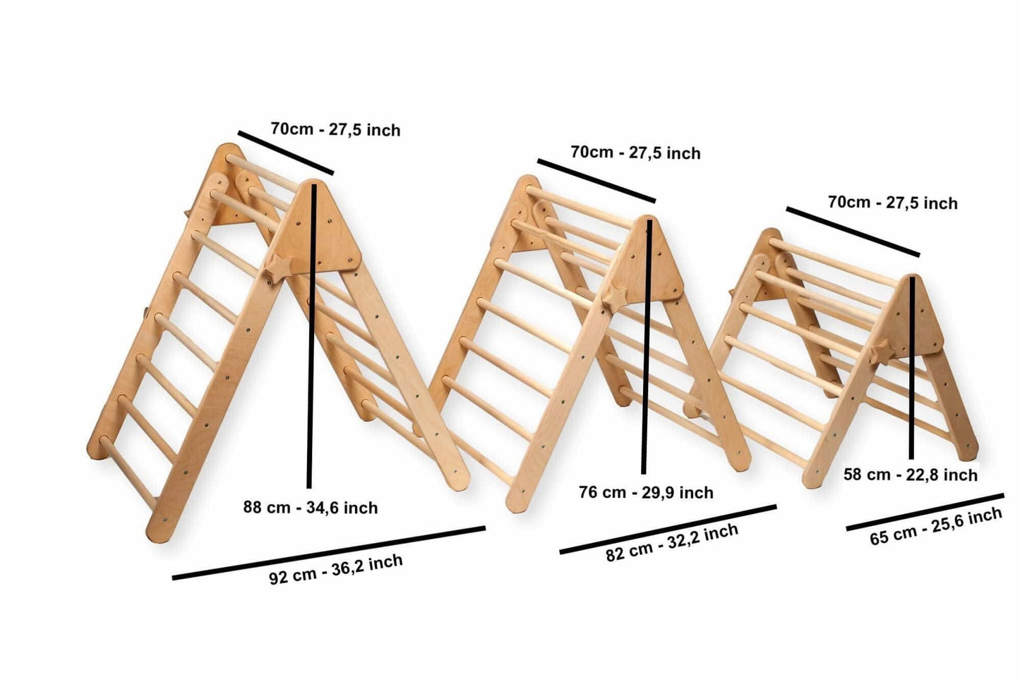 Montessori Triangle Climber Set / 3 size