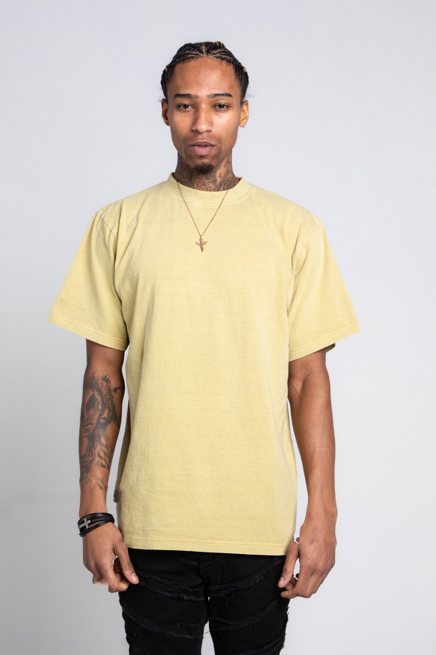 AJPT300GM STONE WASH HEAVY TEE