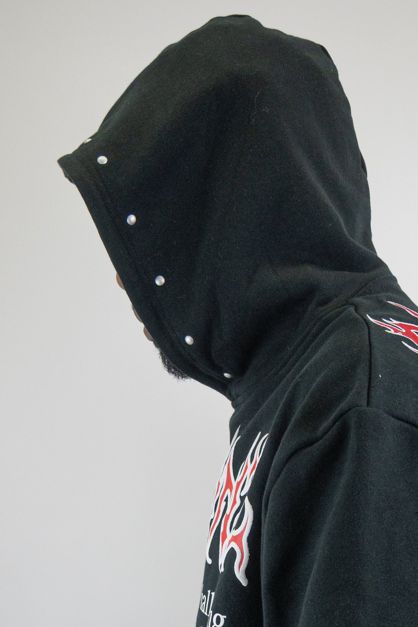 RM1180C Skull Cropped Hoodie