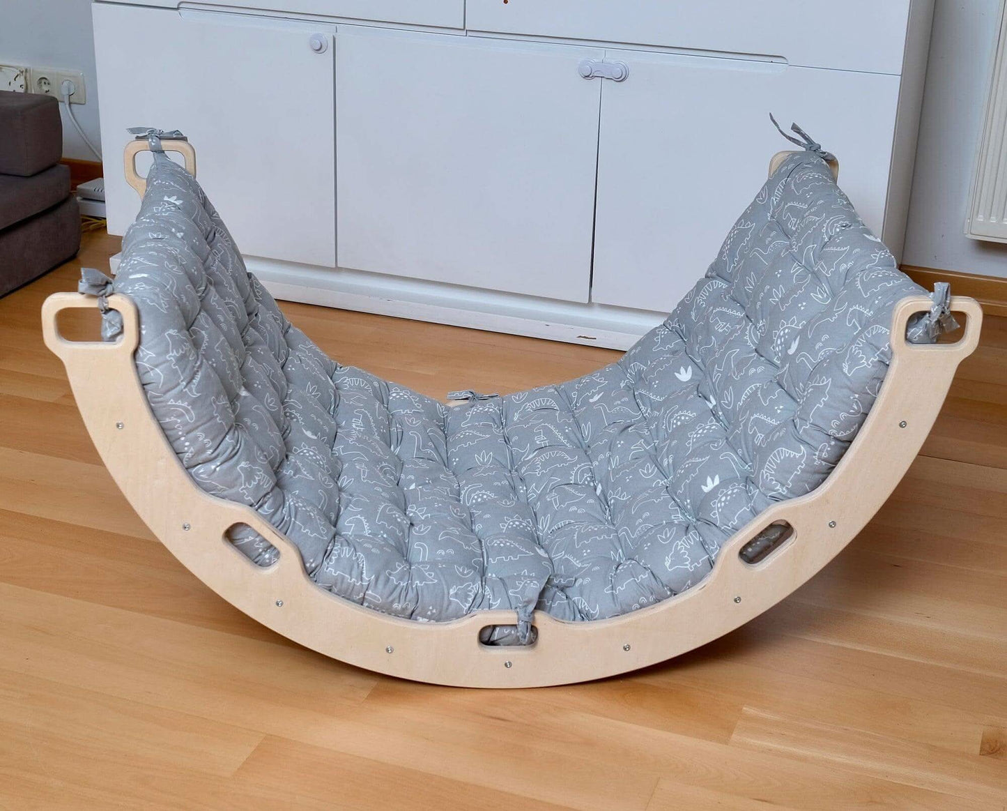 Climbing Arch / Rocker with Dinosaur Pattern Pillow