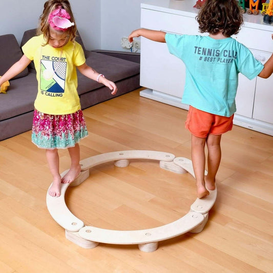 Circular Wooden Balance Beam Set