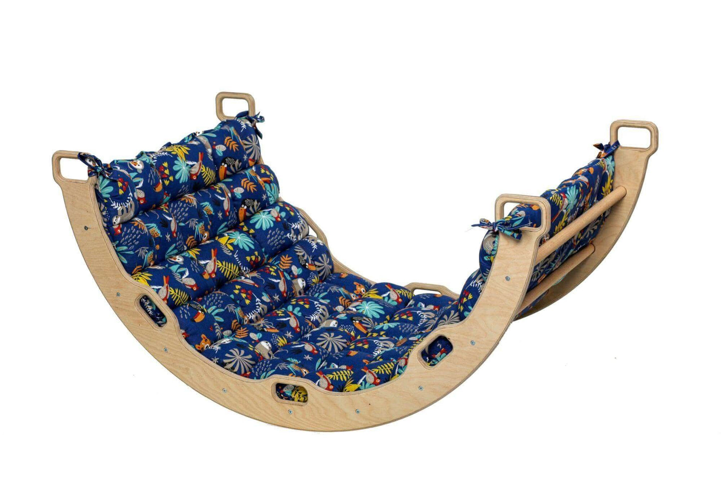 Climbing Arch / Rocker with Forest Pattern Pillow