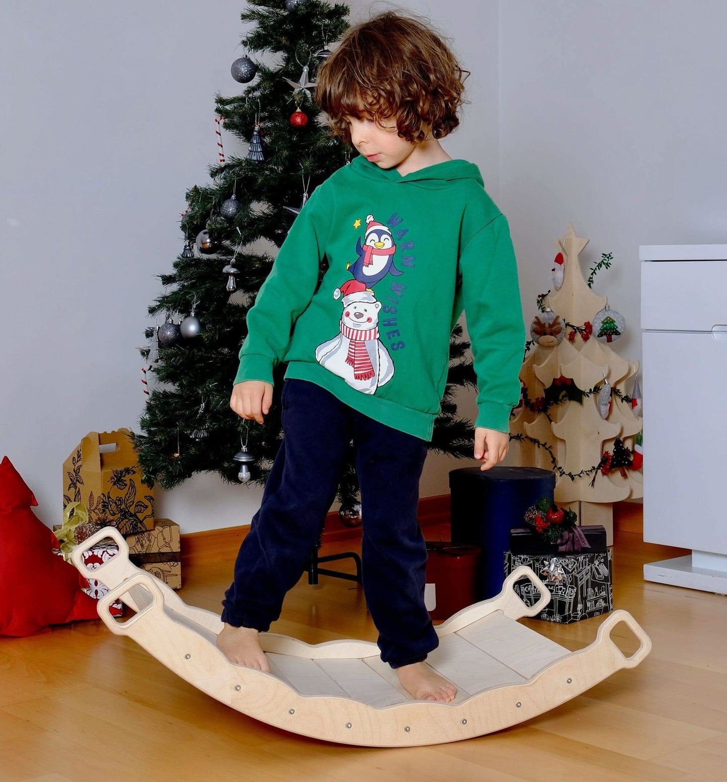 XL Wooden Balance Board with Pillow