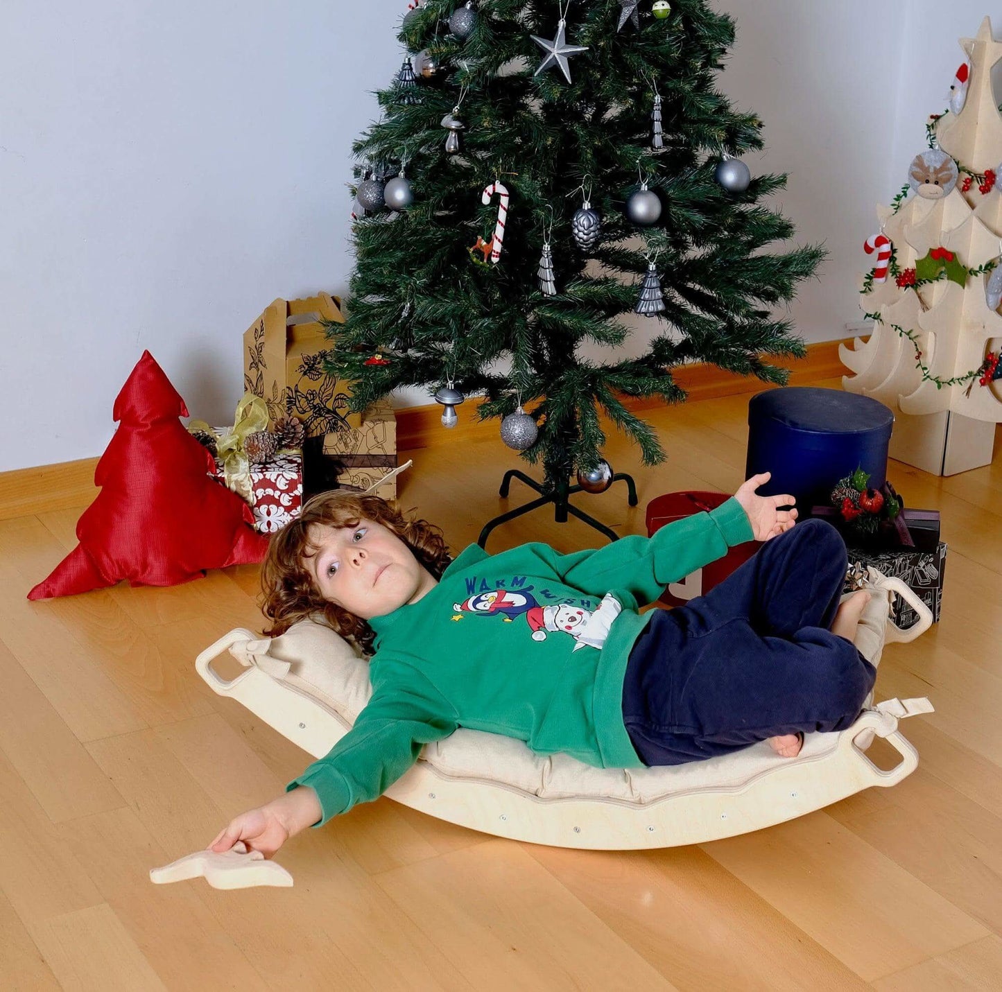 XL Wooden Balance Board with Pillow