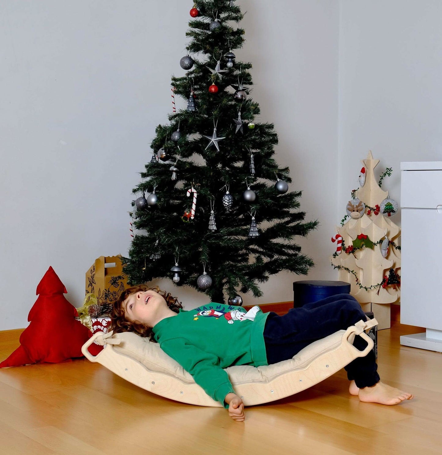 XL Wooden Balance Board with Pillow